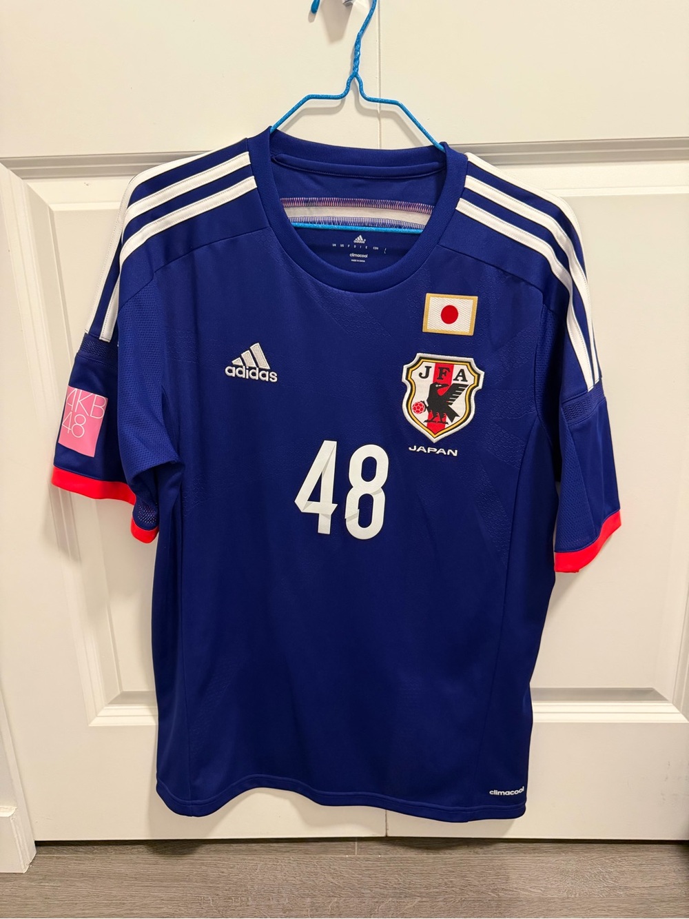 adidas japan Japan men Soccer Jersey - Blue with Red Trim—AKB48 special edition